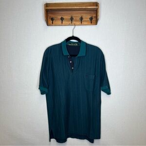 Knights of Round‎ Table | Men’s Large Classic Green Polo Shirt Short Sleeve VTG